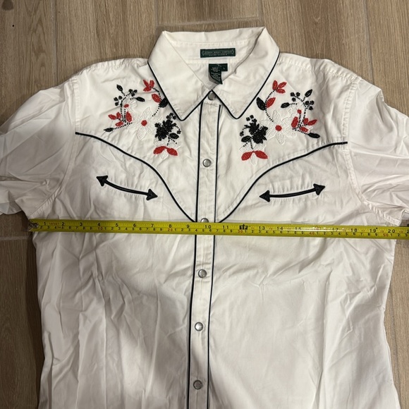Beautiful Ralph Lauren Western Snap buttons shirt beaded size L cowboy shirt - Picture 12 of 13